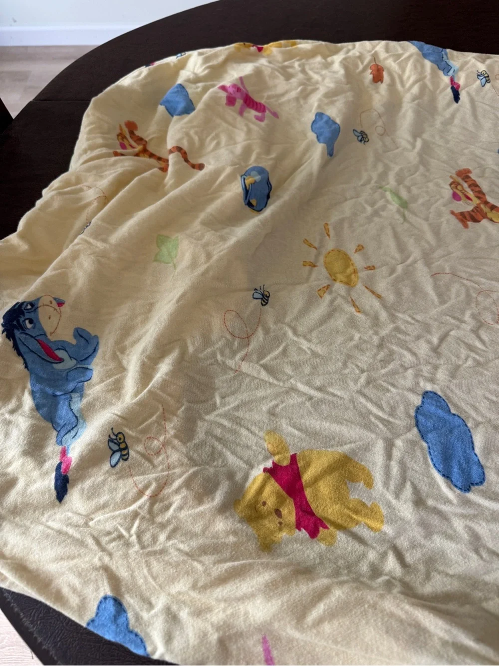 Vintage 2008 Y2K winnie the pooh fitted sheet crib newborn baby nursery cotton